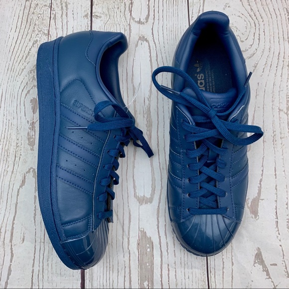 adidas shell toe blue stripes
